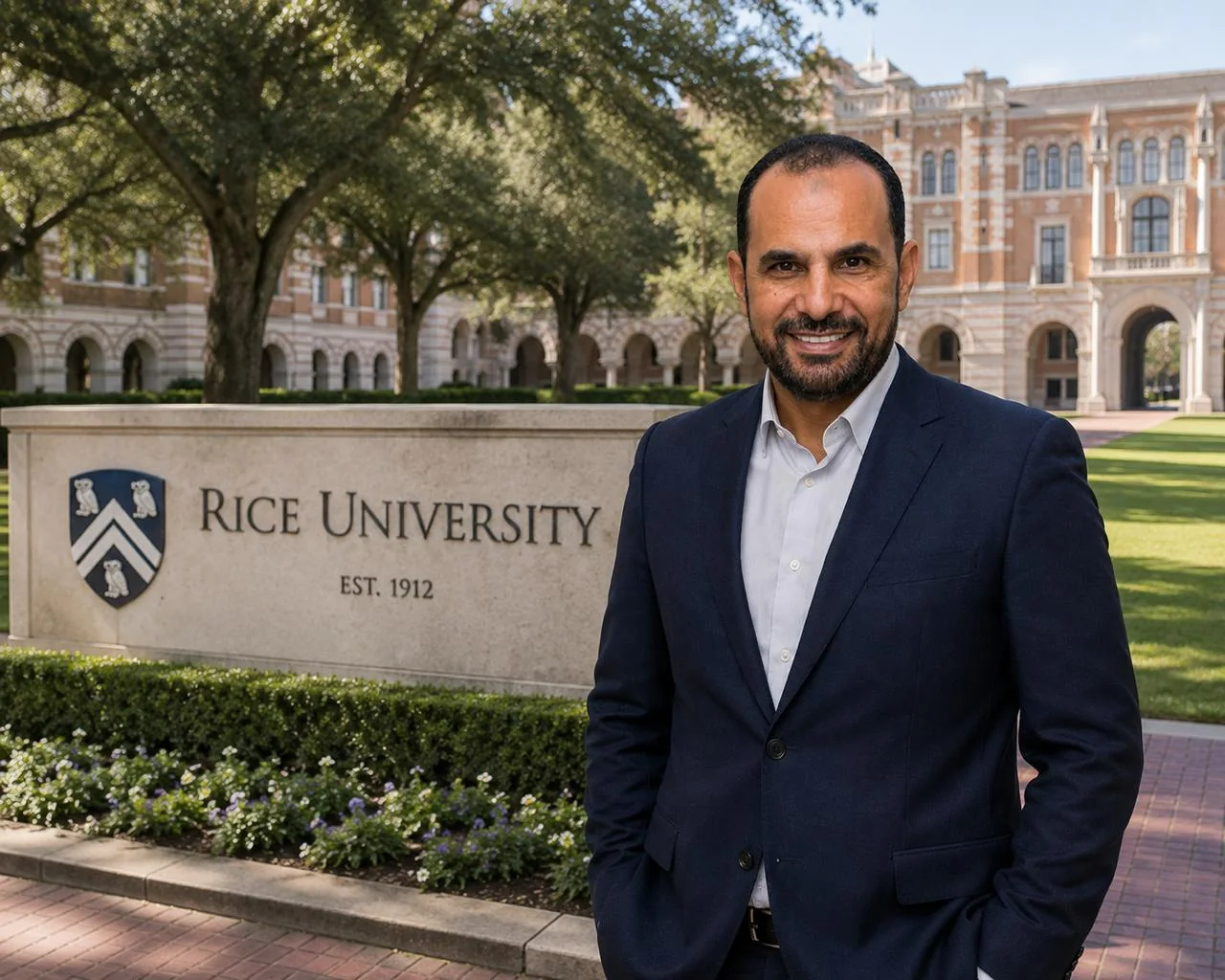 Prof. Dr. Khaled Fouad Khaled during an academic research visit at Rice University
